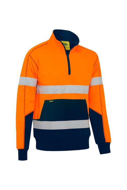 Wholesale BK6987T Bisley Taped Hi Vis Fleece Pullover With Sherpa Lining Printed or Blank