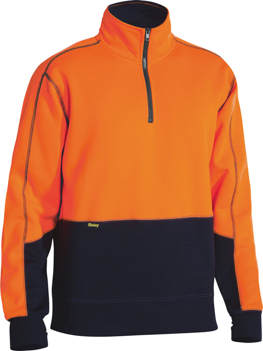 Wholesale BK6989 Bisley Hi Vis Fleece Pullover Printed or Blank