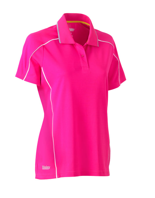 Wholesale BKL1425 Bisley Womens Cool Mesh Polo Shirt Printed or Blank