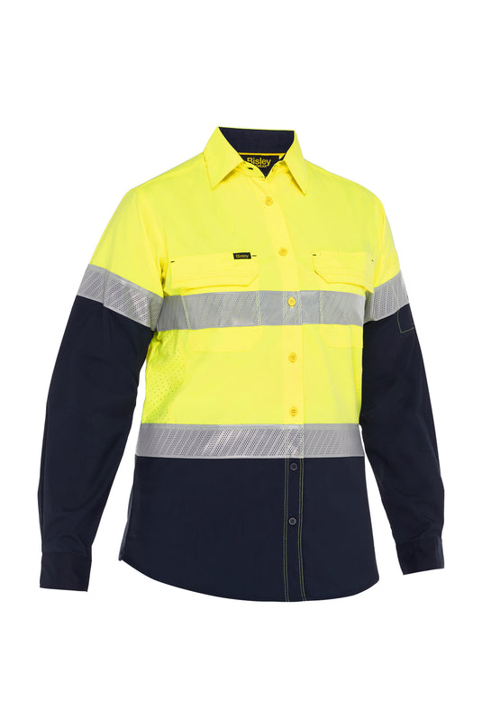 BL6491T Bisley Womens X Airflow™ Hi Vis Taped Stretch Ripstop Shirt