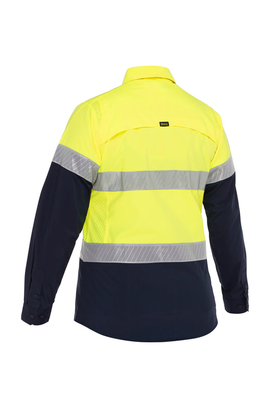 BL6491T Bisley Womens X Airflow™ Hi Vis Taped Stretch Ripstop Shirt