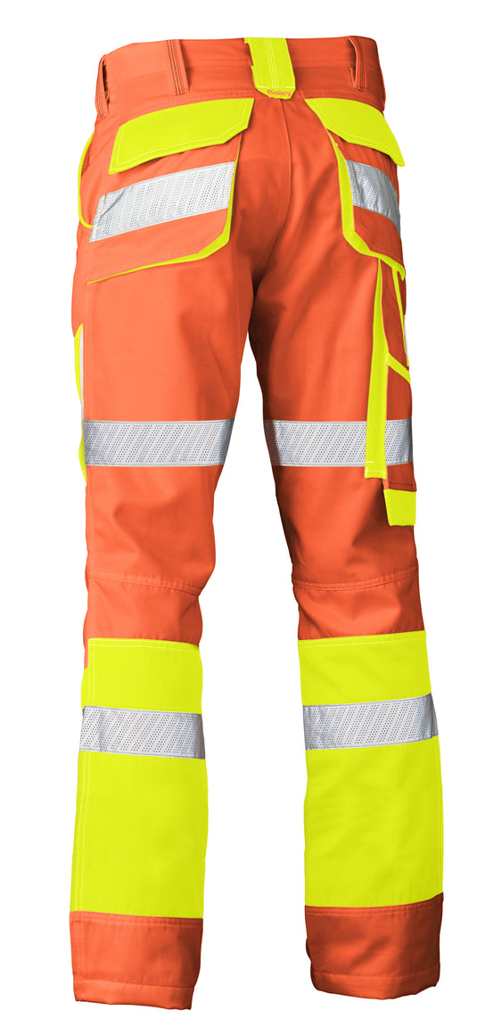 Wholesale BP6411T Bisley Taped Biomotion Double Hi Vis Pant - Regular Printed or Blank