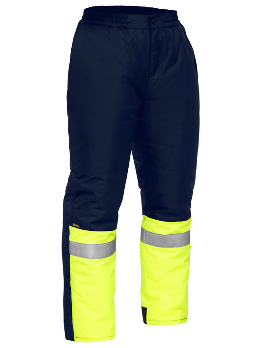 Wholesale BP6451T BISLEY TAPED TWO TONE HI VIS FREEZER PANTS - STOUT Printed or Blank