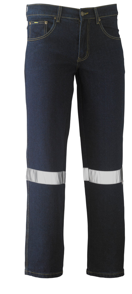 Wholesale BP6712T Bisley 3M Taped Rough Rider Stretch Denim Jeans - Long Printed or Blank