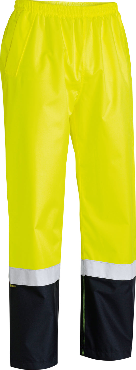 Wholesale BP6965T Bisley Taped Two Tone Hi Vis Shell Rain Pant Printed or Blank