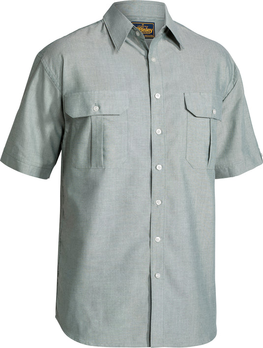 Wholesale BS1030 Bisley Oxford Shirt - Short Sleeve Printed or Blank