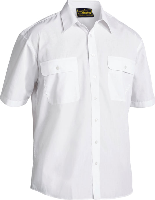 Wholesale BS1526 Bisley Permanent Press Shirt - Short Sleeve Printed or Blank