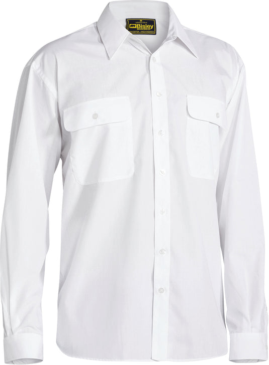 Wholesale BS6526 Bisley Permanent Press Shirt - Long Sleeve Printed or Blank