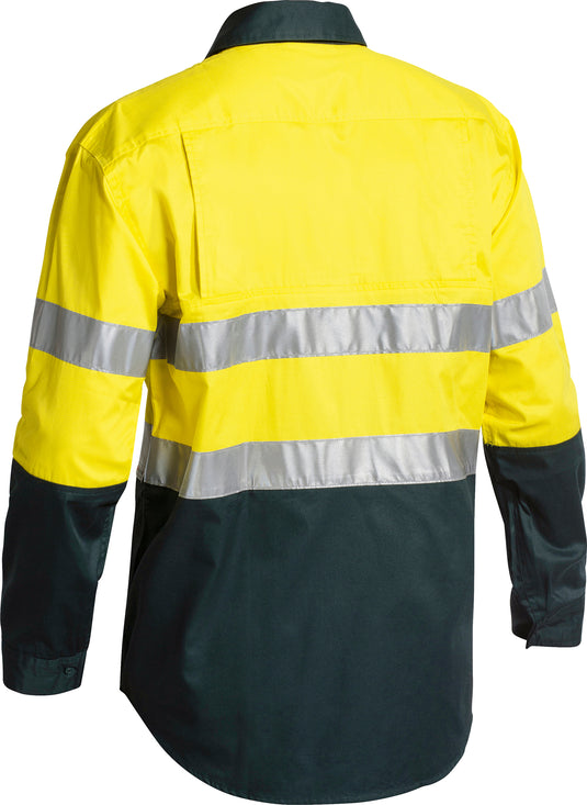 Wholesale BS6896 Bisley 3M Taped Two Tone Hi Vis Cool Lightweight Men's Shirt - Long Sleeve Printed or Blank