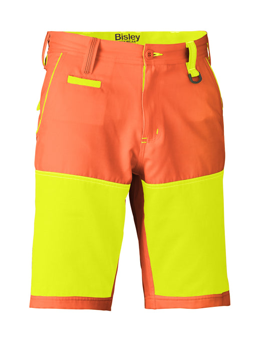 Wholesale BSH1411 Bisley Double Hi Vis Short Printed or Blank