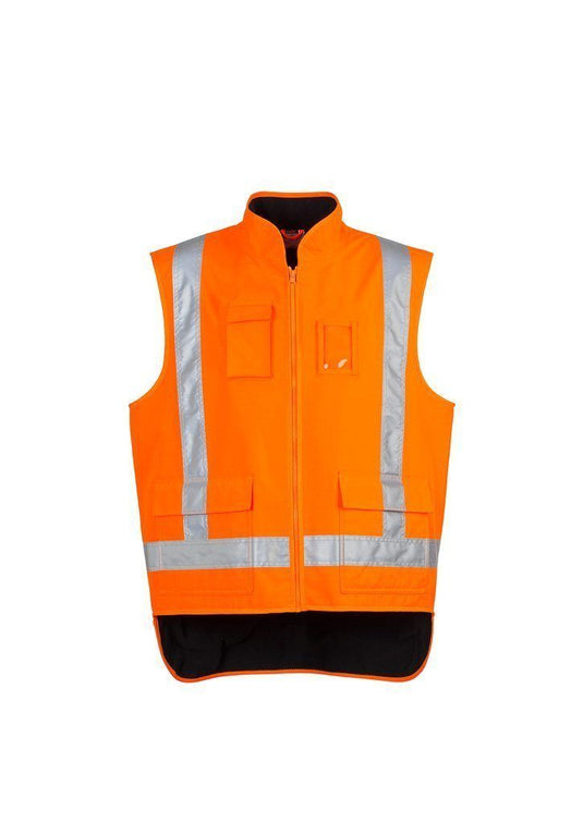 Wholesale ZJ356 Fleece Lined Hi Vis Vests Printed or Blank