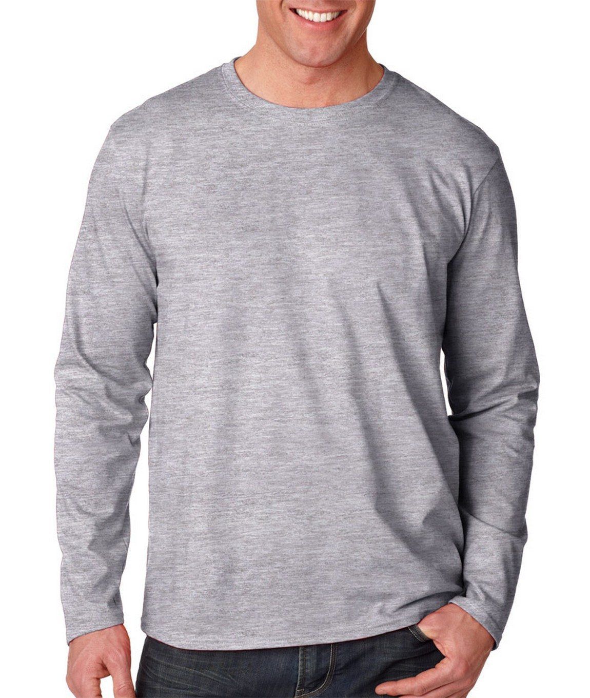 Wholesale Gildan 64400 Mens Long Sleeve T-Shirt Printed or Blank