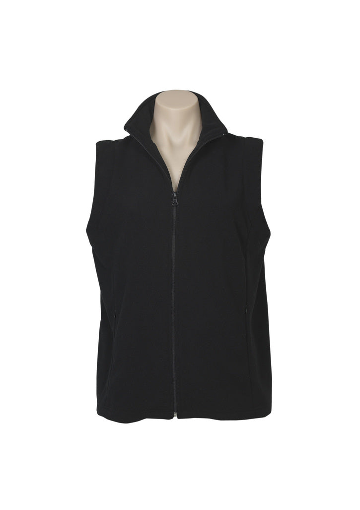 Wholesale PF905 BizCollection Ladies Plain Micro Fleece Vest Printed or Blank
