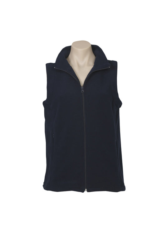 Wholesale PF905 BizCollection Ladies Plain Micro Fleece Vest Printed or Blank