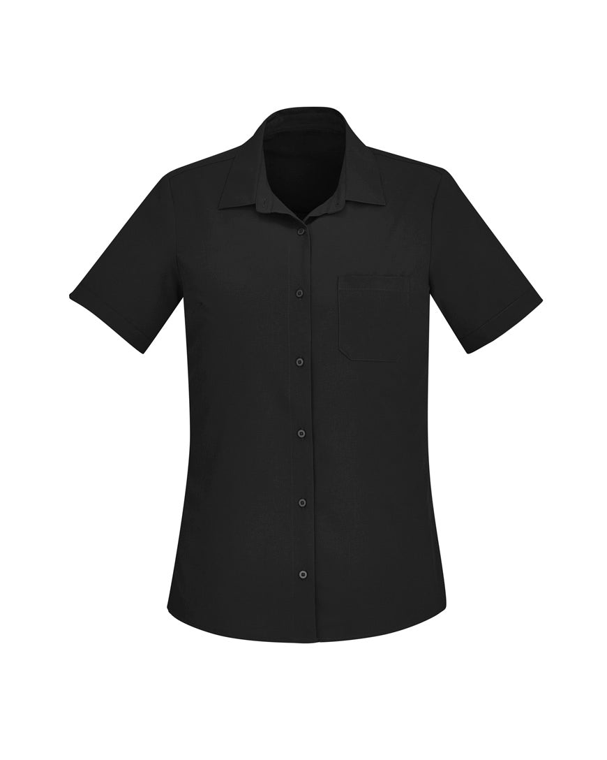 Wholesale CS947LS Biz Care Womens Florence Short Sleeve Shirt Printed or Blank
