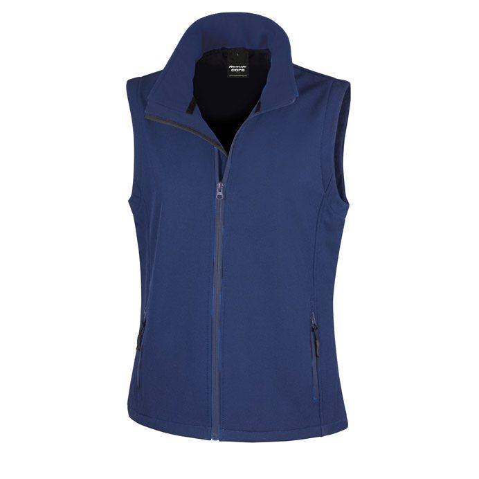 Wholesale R232F Result Women's Softshell Vest Printed or Blank