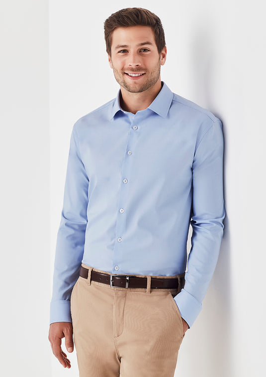 Wholesale RS969ML Biz Corporates MENS CHARLIE SLIM FIT L/S SHIRT Printed or Blank