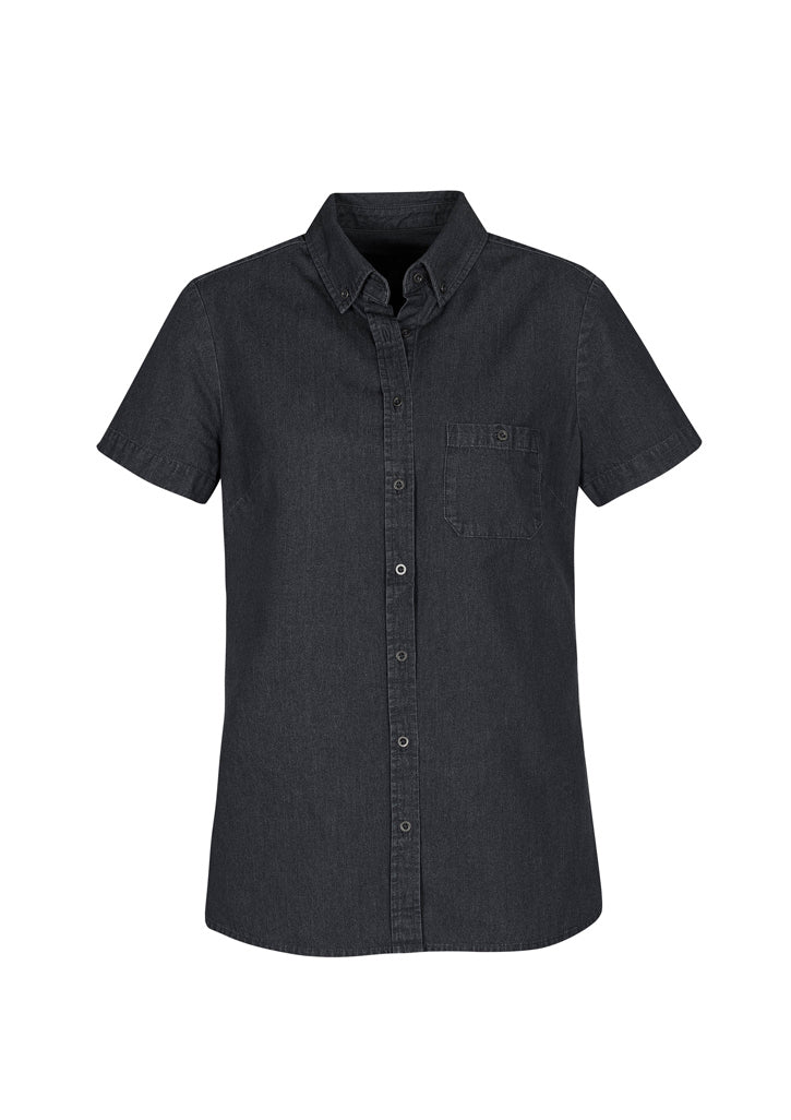 Wholesale S017LS Bizcollection Indie Ladies Short Sleeve Shirt Printed or Blank