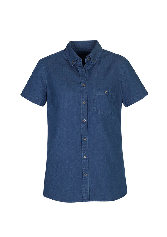 Wholesale S017LS Bizcollection Indie Ladies Short Sleeve Shirt Printed or Blank