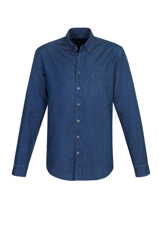 Wholesale S017ML BizCollection Indie Mens Long Sleeve Shirt Printed or Blank