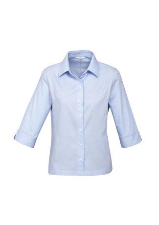 Wholesale S10221 BizCollection Luxe Ladies ¾ Sleeve Shirt Printed or Blank