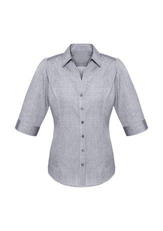 Wholesale S622LT BizCollection Trend Ladies ¾ Sleeve Shirt Printed or Blank