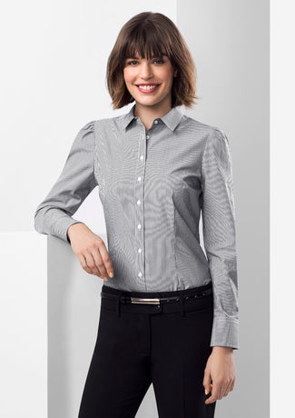 Wholesale S812LL BizCollection Ladies Euro Long Sleeve Shirt Printed or Blank