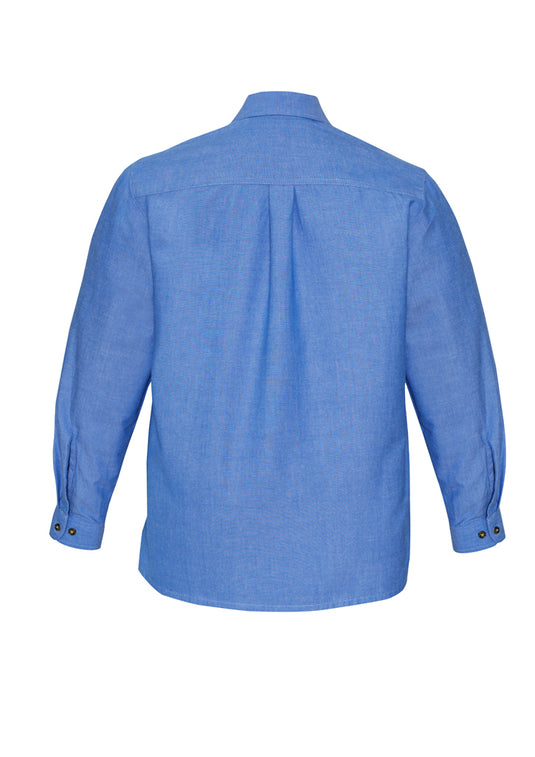 Wholesale SH112 BizCollection MENS WRINKLE FREE CHAMBRAY LONG SLEEVE SHIRT Printed or Blank