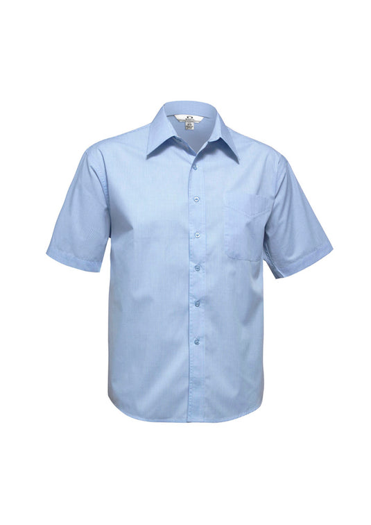 Wholesale SH817 BizCollection MENS MICRO CHECK SHORT SLEEVE SHIRT Printed or Blank