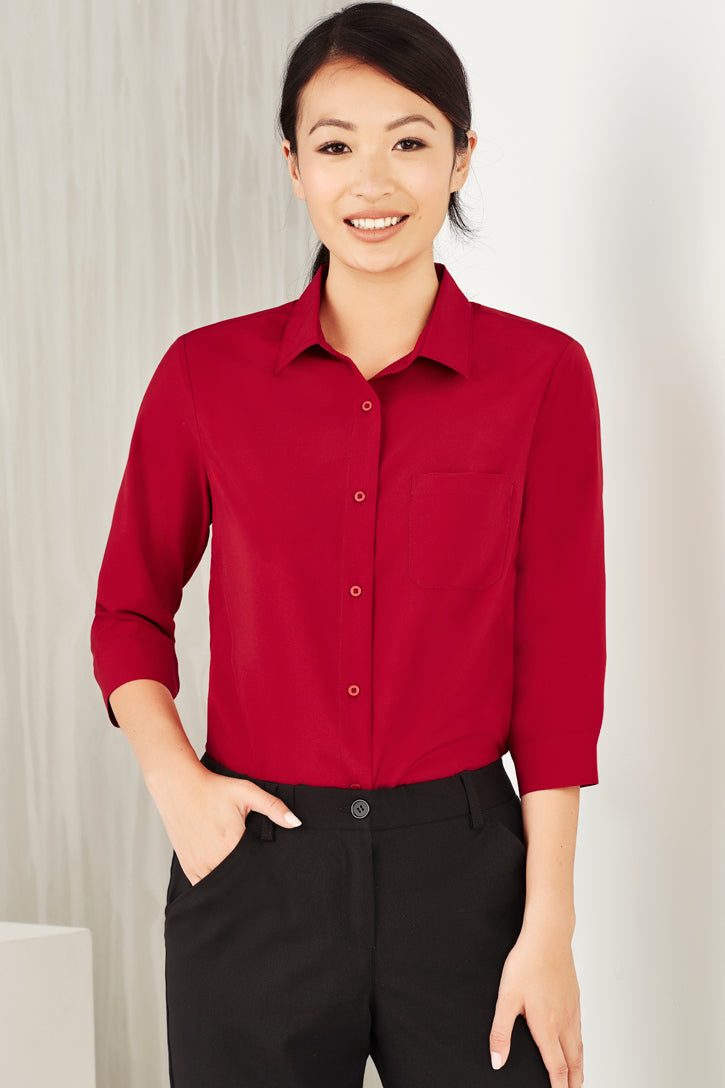 Load image into Gallery viewer, Wholesale CS951LT Biz Care Womens Florence 3/4 Sleeve Shirt Printed or Blank
