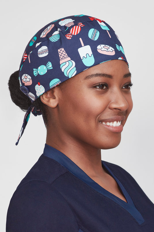 CSC245U BizCare Unisex Printed Scrub Cap