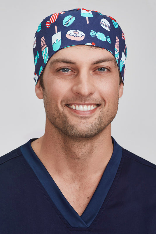 CSC245U BizCare Unisex Printed Scrub Cap