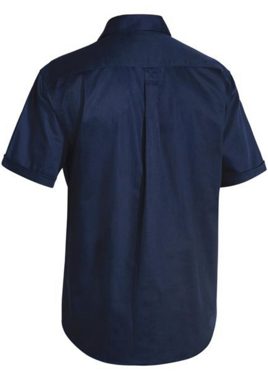 BSC1433 Bisley Closed Front Cotton Drill Shirt - Short Sleeve