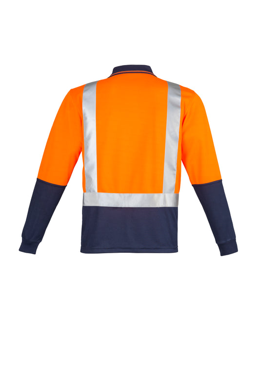 Wholesale ZH234 Hi Vis Spliced Long Sleeve Polo - Shoulder Taped Printed or Blank