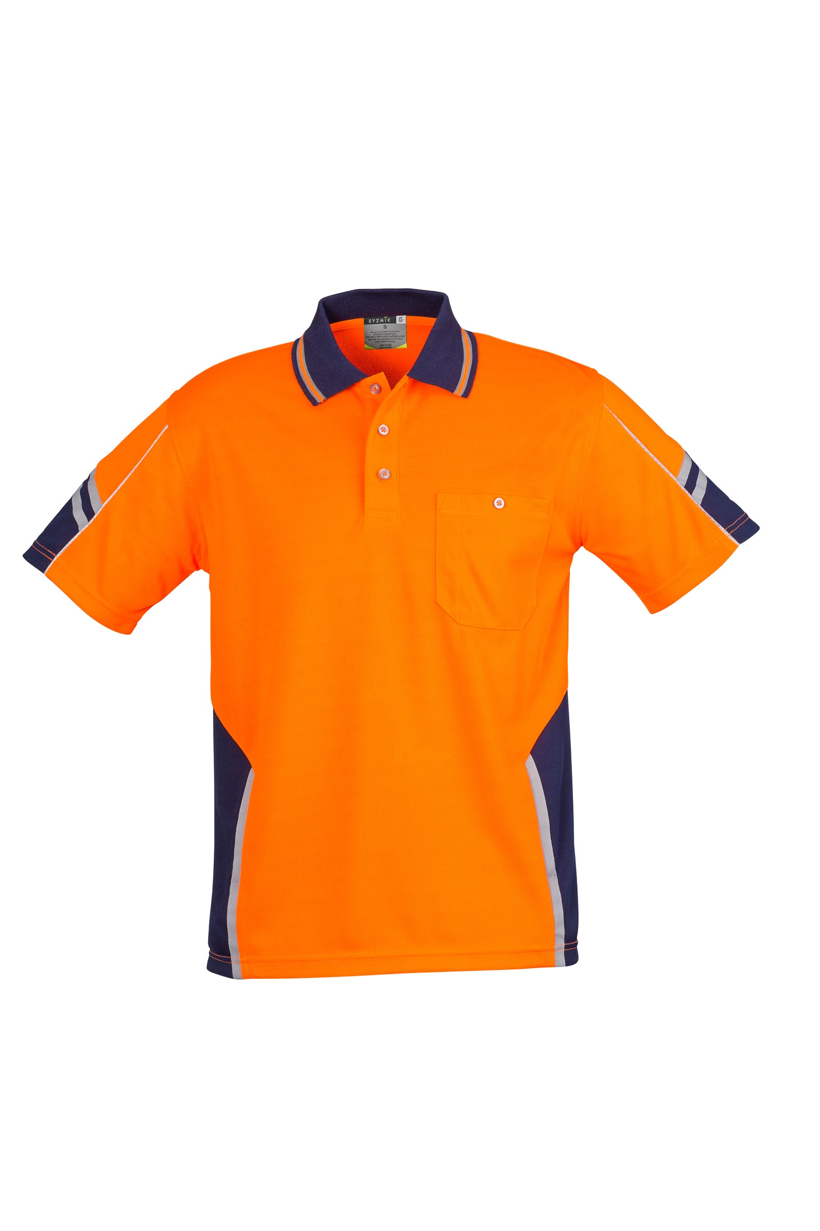 Wholesale ZH237 Syzmik Hi Vis Short Sleeve Squad Polo Printed or Blank