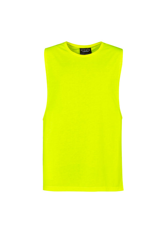 Wholesale ZH297 Syzmik Mens Hi Vis Sleeveless Tee Printed or Blank