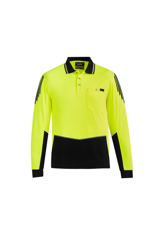 Wholesale Syzmik ZH310 Hi-Vis Flux Longsleeve Polo Shirts Printed or Blank