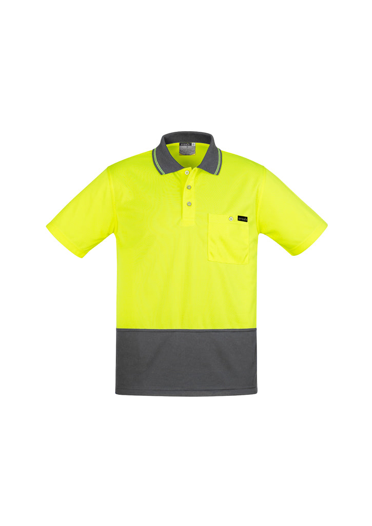 Wholesale ZH415 Syzmik Mens Comfort Back Fluro Polo Shirts Printed or Blank