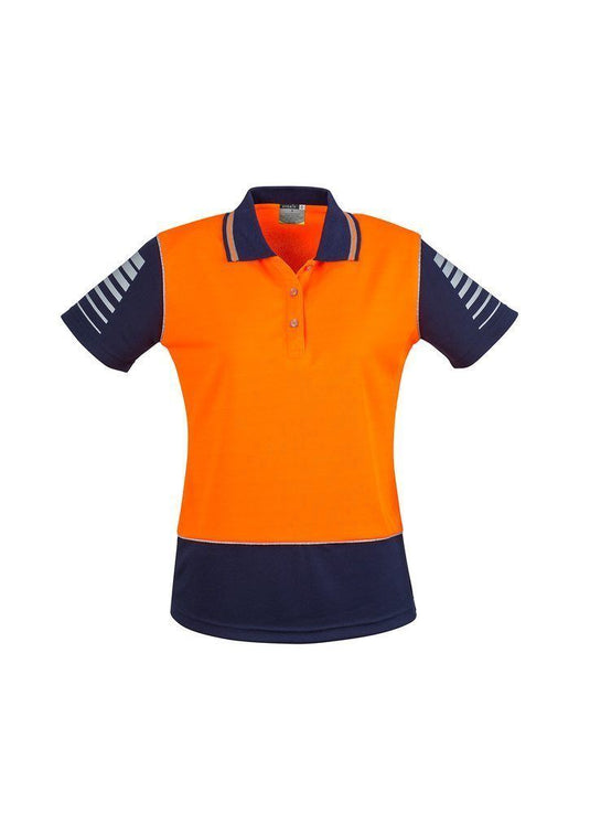 Wholesale ZHL236 Womens Hi Vis Zone Polo Printed or Blank