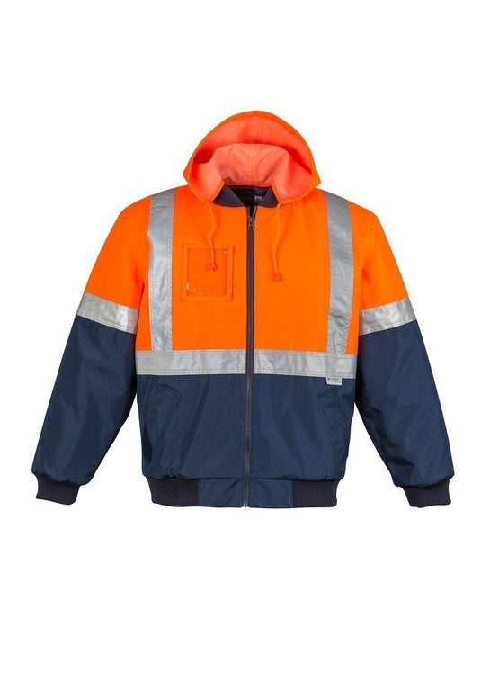 Wholesale ZJ351 Hi Vis Quilted Flying Jacket Printed or Blank