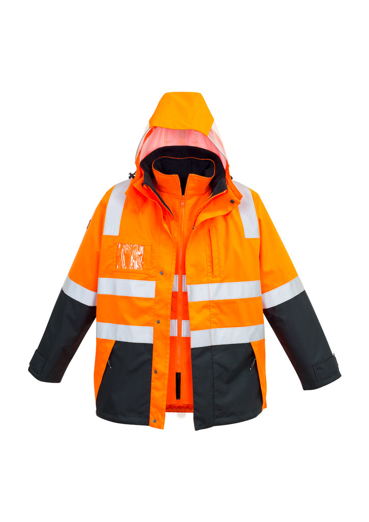 Wholesale ZJ532 Syzmik Mens Hi Vis 4 In 1 Waterproof Jacket Printed or Blank