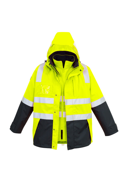 Wholesale ZJ532 Syzmik Mens Hi Vis 4 In 1 Waterproof Jacket Printed or Blank