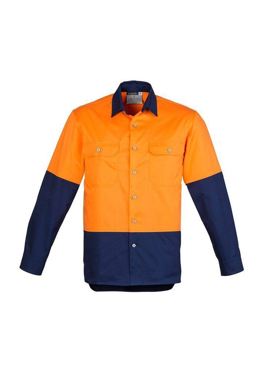 Wholesale ZW122 Hi Vis Spliced Industrial Shirt Printed or Blank