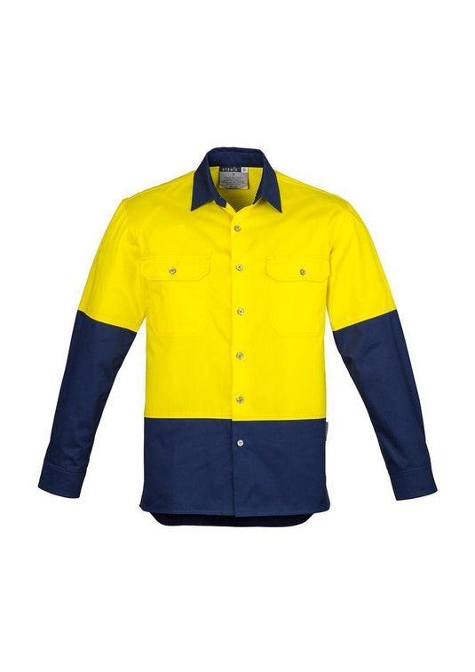 Wholesale ZW122 Hi Vis Spliced Industrial Shirt Printed or Blank