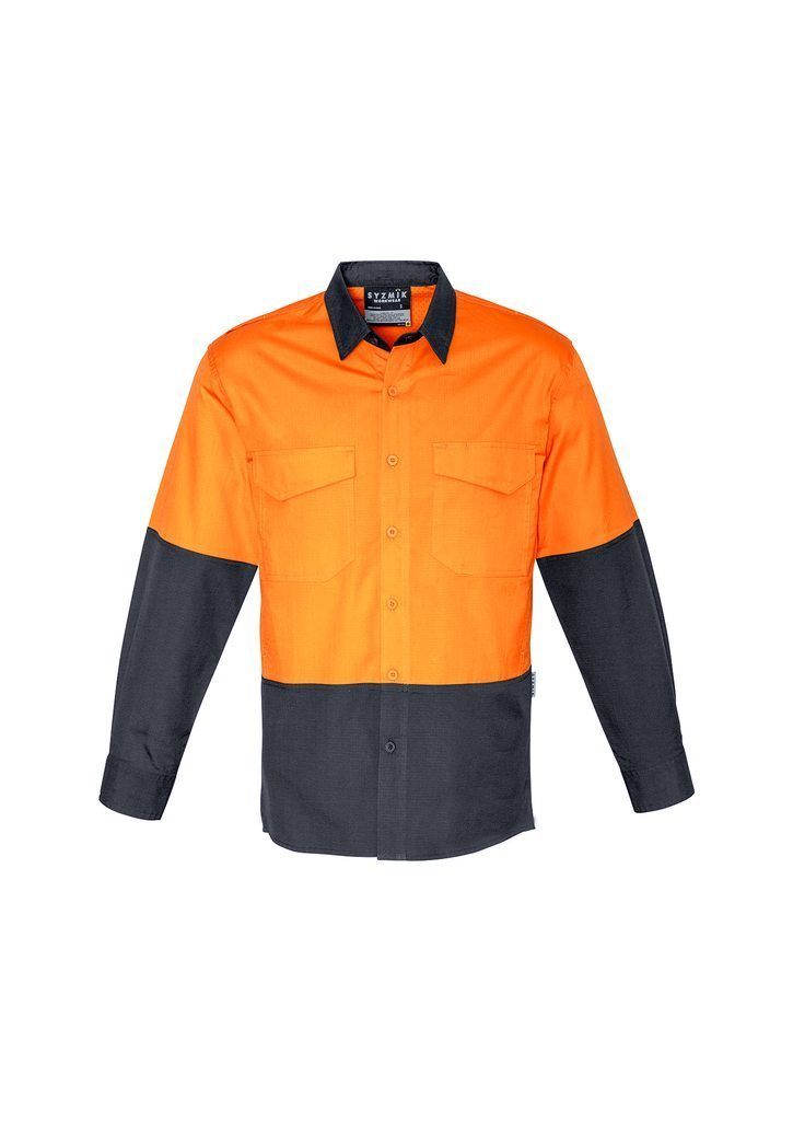 Wholesale ZW128 Syzmik Rugged Cooling Hi Vis Spliced Long Sleeve Shirt Printed or Blank