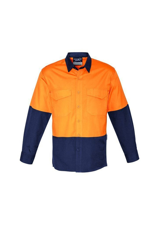 Wholesale ZW128 Syzmik Rugged Cooling Hi Vis Spliced Long Sleeve Shirt Printed or Blank