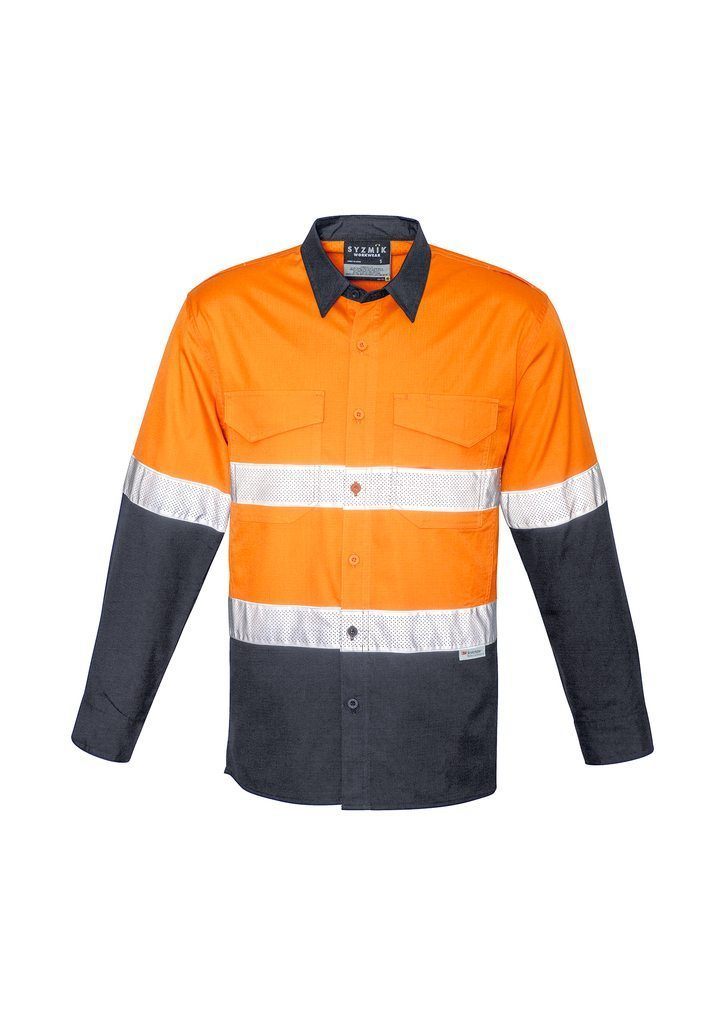Wholesale ZW129 Syzmik Rugged Cooling Taped Hi Vis Spliced Shirt Printed or Blank