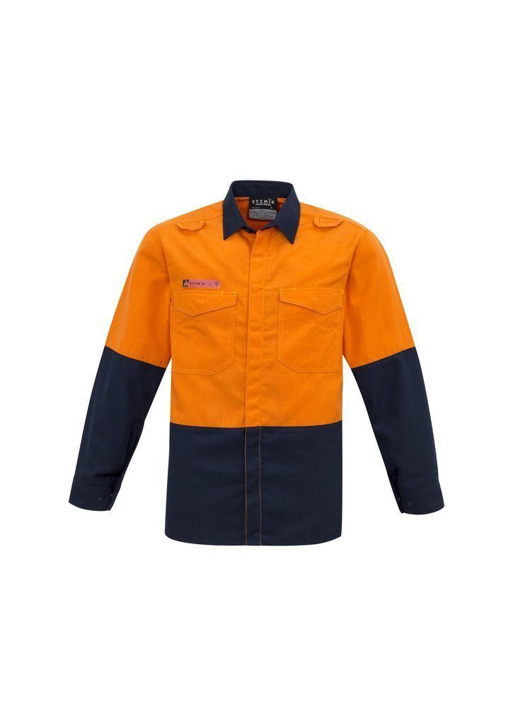 Wholesale ZW138 Syzmik Hi Vis Spliced Shirt Printed or Blank