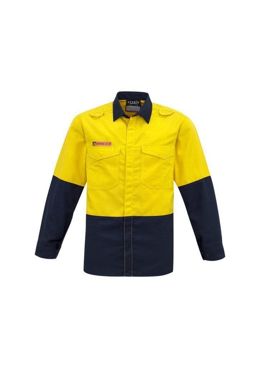Wholesale ZW138 Syzmik Hi Vis Spliced Shirt Printed or Blank
