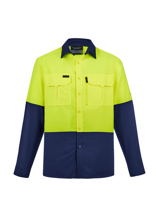 Wholesale ZW468 Syzmik Mens Hi Vis Outdoor L/S Shirt Printed or Blank